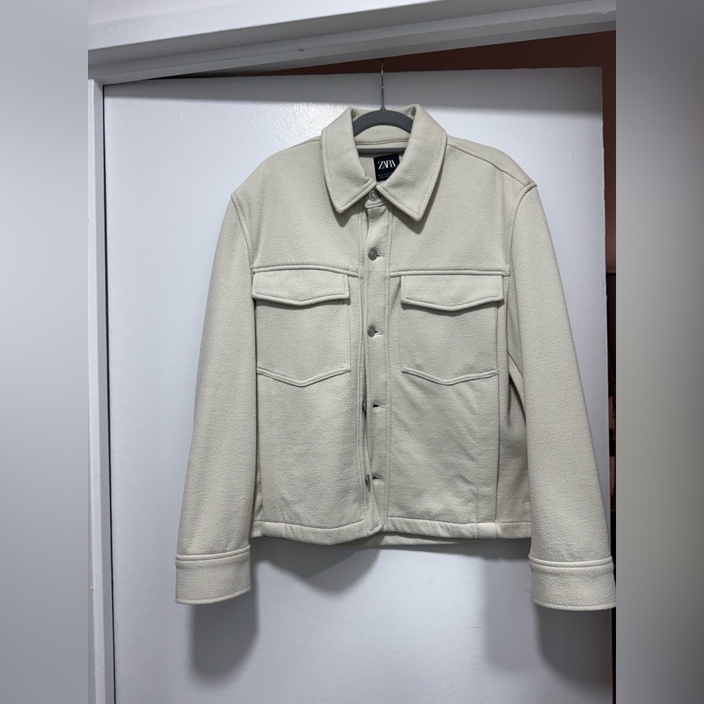 Zara Men's Beige Shirt Jacket